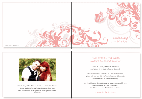  Einladungskarten Hochzeit, Hochzeitseinladungen, Hochzeitskarten, Einladungen für Hochzeit