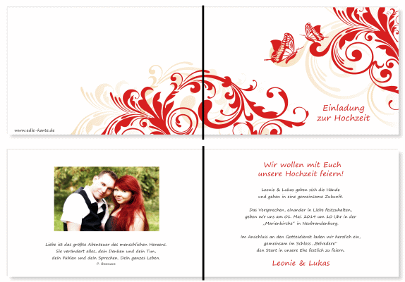  Einladungskarten Hochzeit, Hochzeitseinladungen, Hochzeitskarten, Einladungen für Hochzeit