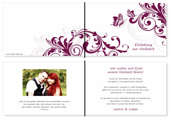  Einladungskarten Hochzeit, Hochzeitseinladungen, Hochzeitskarten, Einladungen für Hochzeit