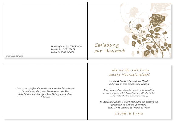  Einladungskarten Hochzeit, Hochzeitseinladungen, Hochzeitskarten, Einladungen für Hochzeit