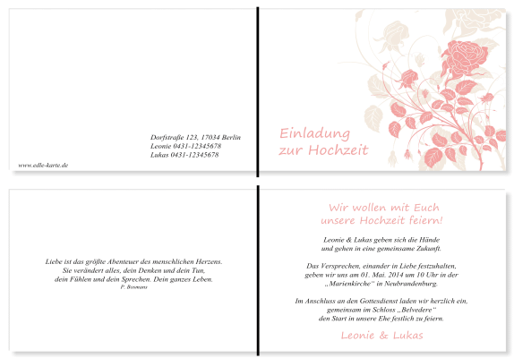  Einladungskarten Hochzeit, Hochzeitseinladungen, Hochzeitskarten, Einladungen für Hochzeit