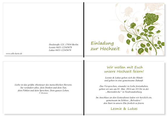  Einladungskarten Hochzeit, Hochzeitseinladungen, Hochzeitskarten, Einladungen für Hochzeit