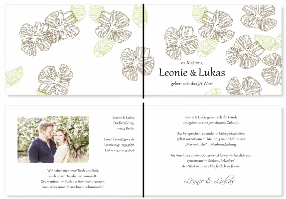  Einladungskarten Hochzeit, Hochzeitseinladungen, Hochzeitskarten, Einladungen für Hochzeit