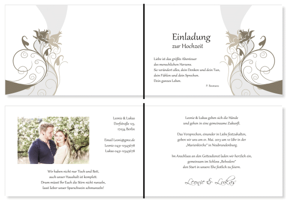  Einladungskarten Hochzeit, Hochzeitseinladungen, Hochzeitskarten, Einladungen für Hochzeit