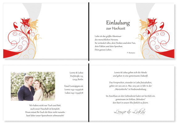  Einladungskarten Hochzeit, Hochzeitseinladungen, Hochzeitskarten, Einladungen für Hochzeit