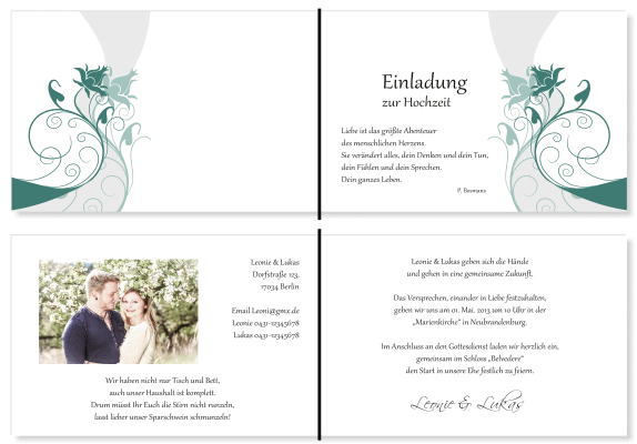  Einladungskarten Hochzeit, Hochzeitseinladungen, Hochzeitskarten, Einladungen für Hochzeit