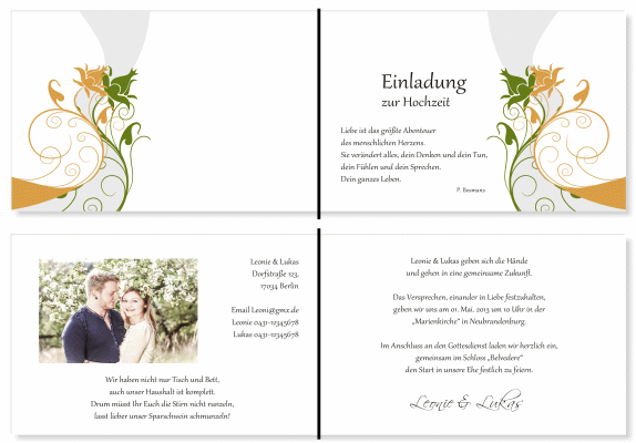  Einladungskarten Hochzeit, Hochzeitseinladungen, Hochzeitskarten, Einladungen für Hochzeit