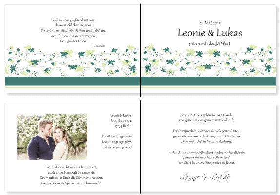  Einladungskarten Hochzeit, Hochzeitseinladungen, Hochzeitskarten, Einladungen für Hochzeit