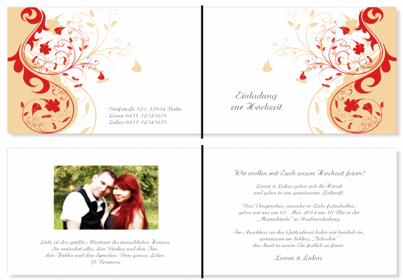  Einladungskarten Hochzeit, Hochzeitseinladungen, Hochzeitskarten, Einladungen für Hochzeit