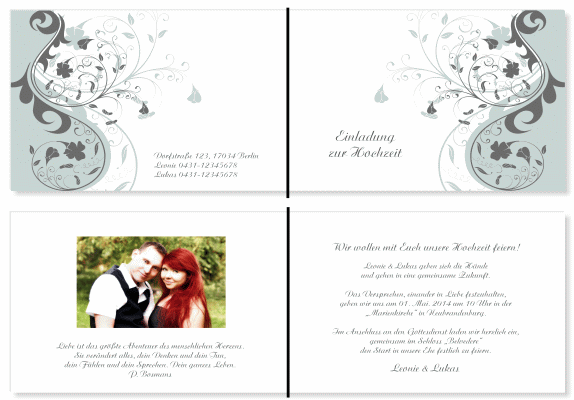  Einladungskarten Hochzeit, Hochzeitseinladungen, Hochzeitskarten, Einladungen für Hochzeit