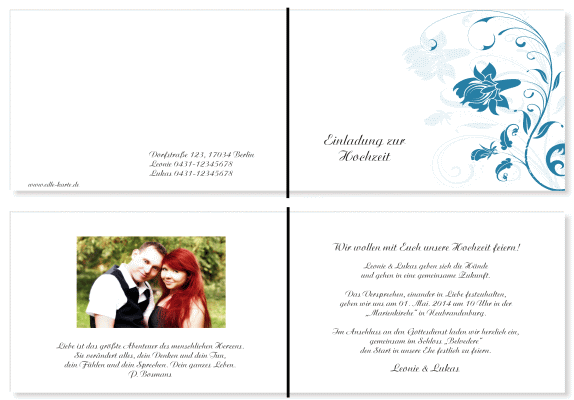  Einladungskarten Hochzeit, Hochzeitseinladungen, Hochzeitskarten, Einladungen für Hochzeit