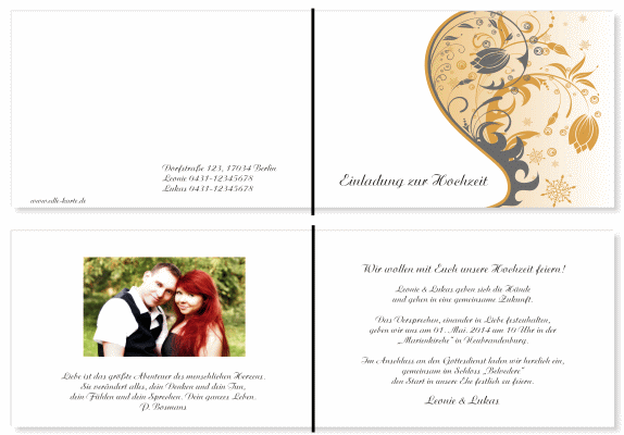  Einladungskarten Hochzeit, Hochzeitseinladungen, Hochzeitskarten, Einladungen für Hochzeit