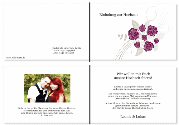  Einladungskarten Hochzeit, Hochzeitseinladungen, Hochzeitskarten, Einladungen für Hochzeit