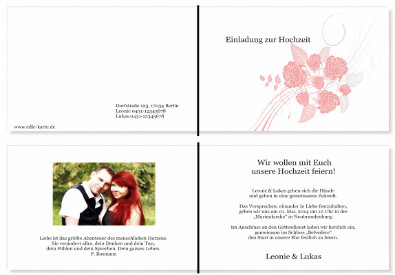  Einladungskarten Hochzeit, Hochzeitseinladungen, Hochzeitskarten, Einladungen für Hochzeit