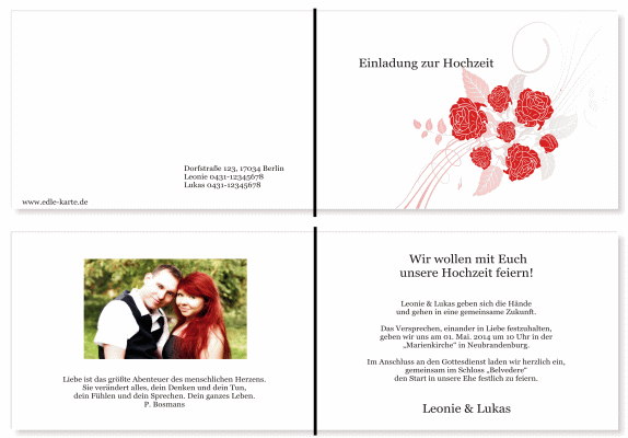  Einladungskarten Hochzeit, Hochzeitseinladungen, Hochzeitskarten, Einladungen für Hochzeit