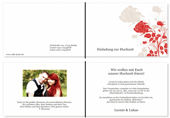  Einladungskarten Hochzeit, Hochzeitseinladungen, Hochzeitskarten, Einladungen für Hochzeit