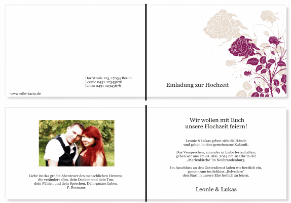  Einladungskarten Hochzeit, Hochzeitseinladungen, Hochzeitskarten, Einladungen für Hochzeit