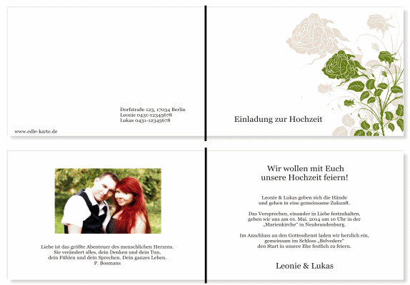  Einladungskarten Hochzeit, Hochzeitseinladungen, Hochzeitskarten, Einladungen für Hochzeit