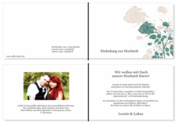  Einladungskarten Hochzeit, Hochzeitseinladungen, Hochzeitskarten, Einladungen für Hochzeit
