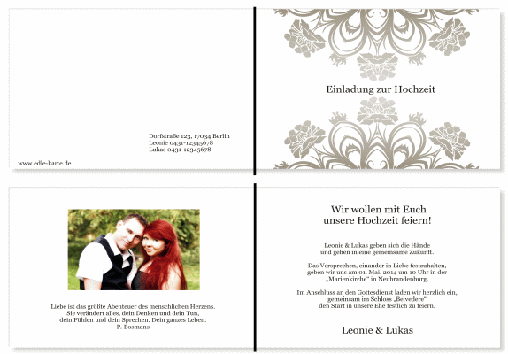  Einladungskarten Hochzeit, Hochzeitseinladungen, Hochzeitskarten, Einladungen für Hochzeit