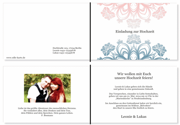  Einladungskarten Hochzeit, Hochzeitseinladungen, Hochzeitskarten, Einladungen für Hochzeit