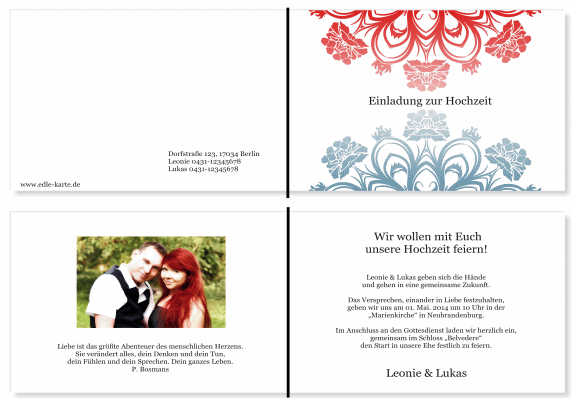  Einladungskarten Hochzeit, Hochzeitseinladungen, Hochzeitskarten, Einladungen für Hochzeit