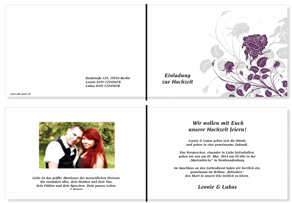  Einladungskarten Hochzeit, Hochzeitseinladungen, Hochzeitskarten, Einladungen für Hochzeit