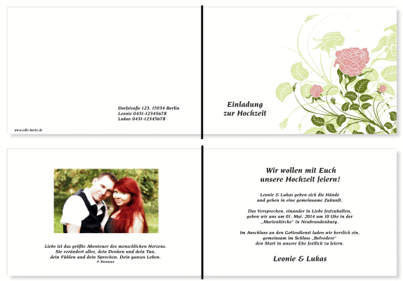  Einladungskarten Hochzeit, Hochzeitseinladungen, Hochzeitskarten, Einladungen für Hochzeit