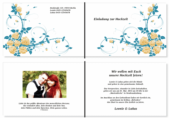  Einladungskarten Hochzeit, Hochzeitseinladungen, Hochzeitskarten, Einladungen für Hochzeit