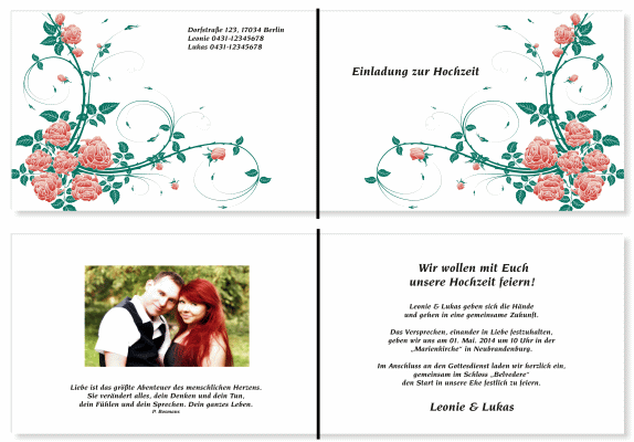  Einladungskarten Hochzeit, Hochzeitseinladungen, Hochzeitskarten, Einladungen für Hochzeit
