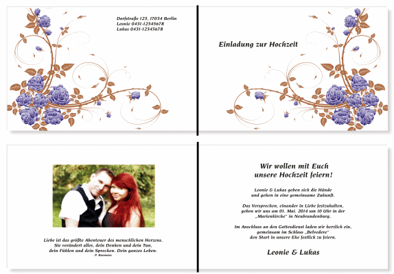  Einladungskarten Hochzeit, Hochzeitseinladungen, Hochzeitskarten, Einladungen für Hochzeit