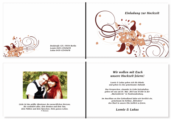  Einladungskarten Hochzeit, Hochzeitseinladungen, Hochzeitskarten, Einladungen für Hochzeit