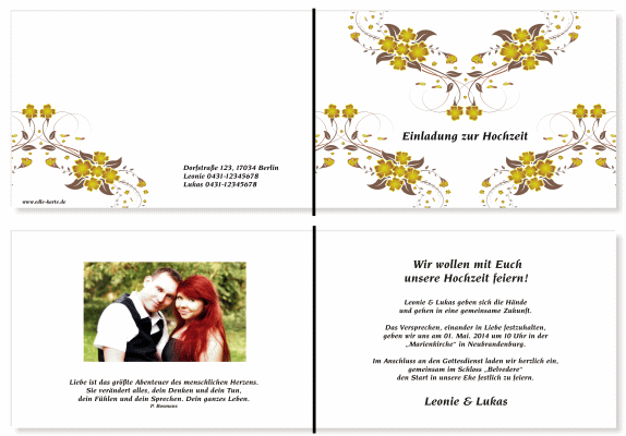  Einladungskarten Hochzeit, Hochzeitseinladungen, Hochzeitskarten, Einladungen für Hochzeit