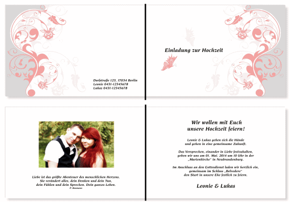  Einladungskarten Hochzeit, Hochzeitseinladungen, Hochzeitskarten, Einladungen für Hochzeit