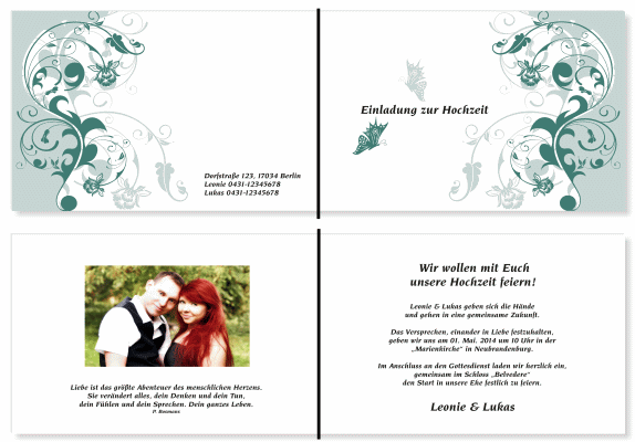 Einladungskarten Hochzeit, Hochzeitseinladungen, Hochzeitskarten, Einladungen für Hochzeit