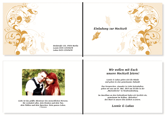  Einladungskarten Hochzeit, Hochzeitseinladungen, Hochzeitskarten, Einladungen für Hochzeit