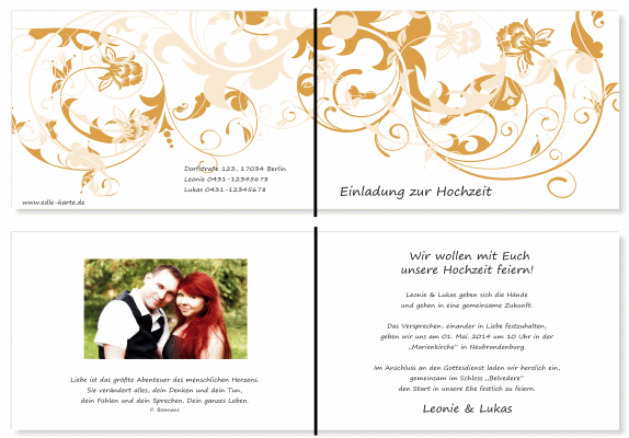  Einladungskarten Hochzeit, Hochzeitseinladungen, Hochzeitskarten, Einladungen für Hochzeit