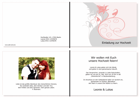  Einladungskarten Hochzeit, Hochzeitseinladungen, Hochzeitskarten, Einladungen für Hochzeit