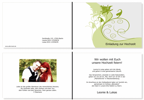  Einladungskarten Hochzeit, Hochzeitseinladungen, Hochzeitskarten, Einladungen für Hochzeit