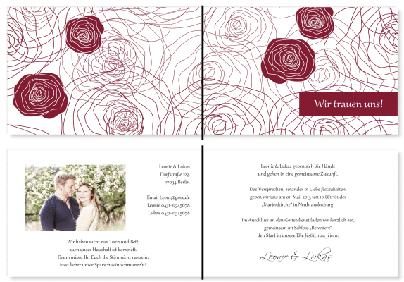  Einladungskarten Hochzeit, Hochzeitseinladungen, Hochzeitskarten, Einladungen für Hochzeit