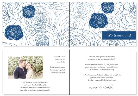  Einladungskarten Hochzeit, Hochzeitseinladungen, Hochzeitskarten, Einladungen für Hochzeit