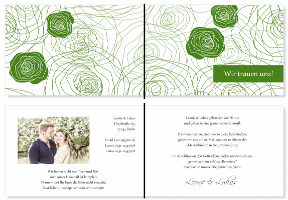  Einladungskarten Hochzeit, Hochzeitseinladungen, Hochzeitskarten, Einladungen für Hochzeit