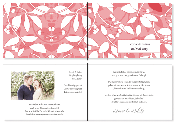  Einladungskarten Hochzeit, Hochzeitseinladungen, Hochzeitskarten, Einladungen für Hochzeit