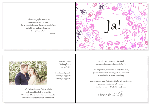  Einladungskarten Hochzeit, Hochzeitseinladungen, Hochzeitskarten, Einladungen für Hochzeit