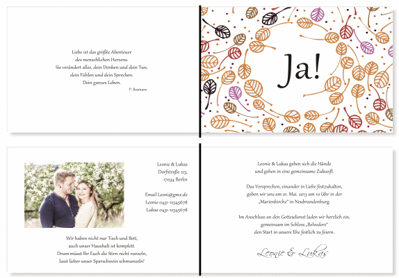  Einladungskarten Hochzeit, Hochzeitseinladungen, Hochzeitskarten, Einladungen für Hochzeit