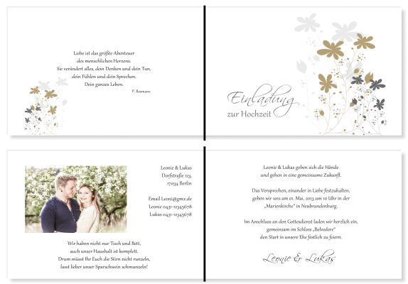  Einladungskarten Hochzeit, Hochzeitseinladungen, Hochzeitskarten, Einladungen für Hochzeit