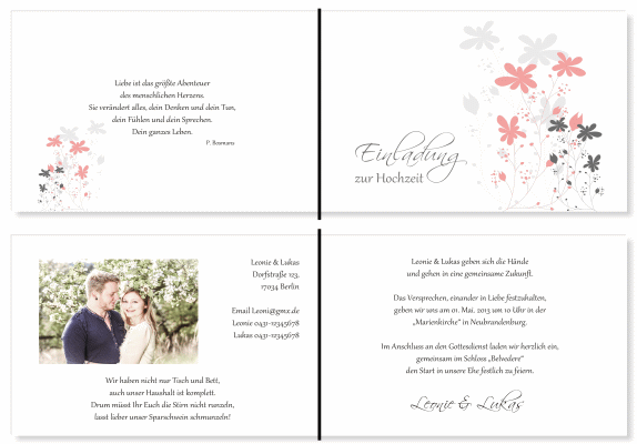  Einladungskarten Hochzeit, Hochzeitseinladungen, Hochzeitskarten, Einladungen für Hochzeit
