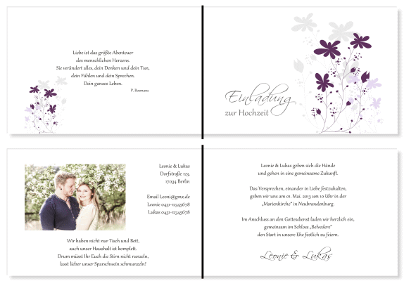  Einladungskarten Hochzeit, Hochzeitseinladungen, Hochzeitskarten, Einladungen für Hochzeit