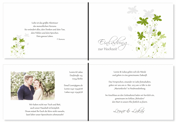  Einladungskarten Hochzeit, Hochzeitseinladungen, Hochzeitskarten, Einladungen für Hochzeit