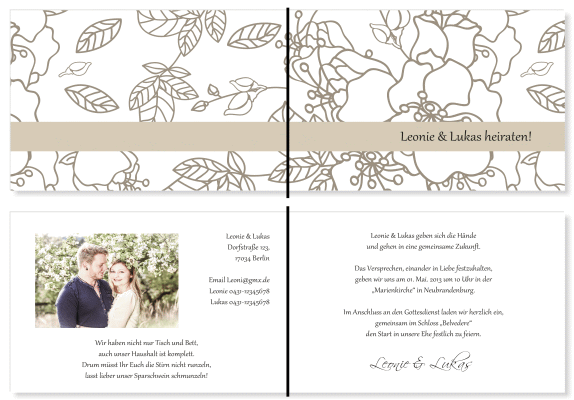  Einladungskarten Hochzeit, Hochzeitseinladungen, Hochzeitskarten, Einladungen für Hochzeit